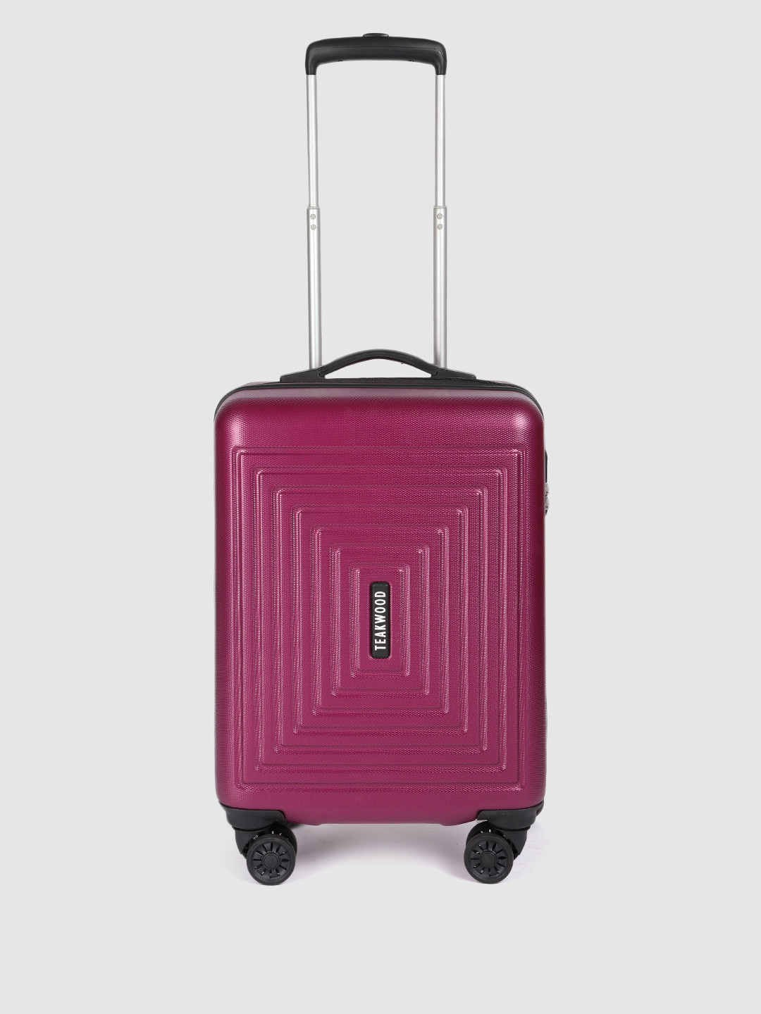 

Teakwood Leathers Textured 360 Degree Rotation Hard Cabin Trolley Bag - 55 CM, Maroon