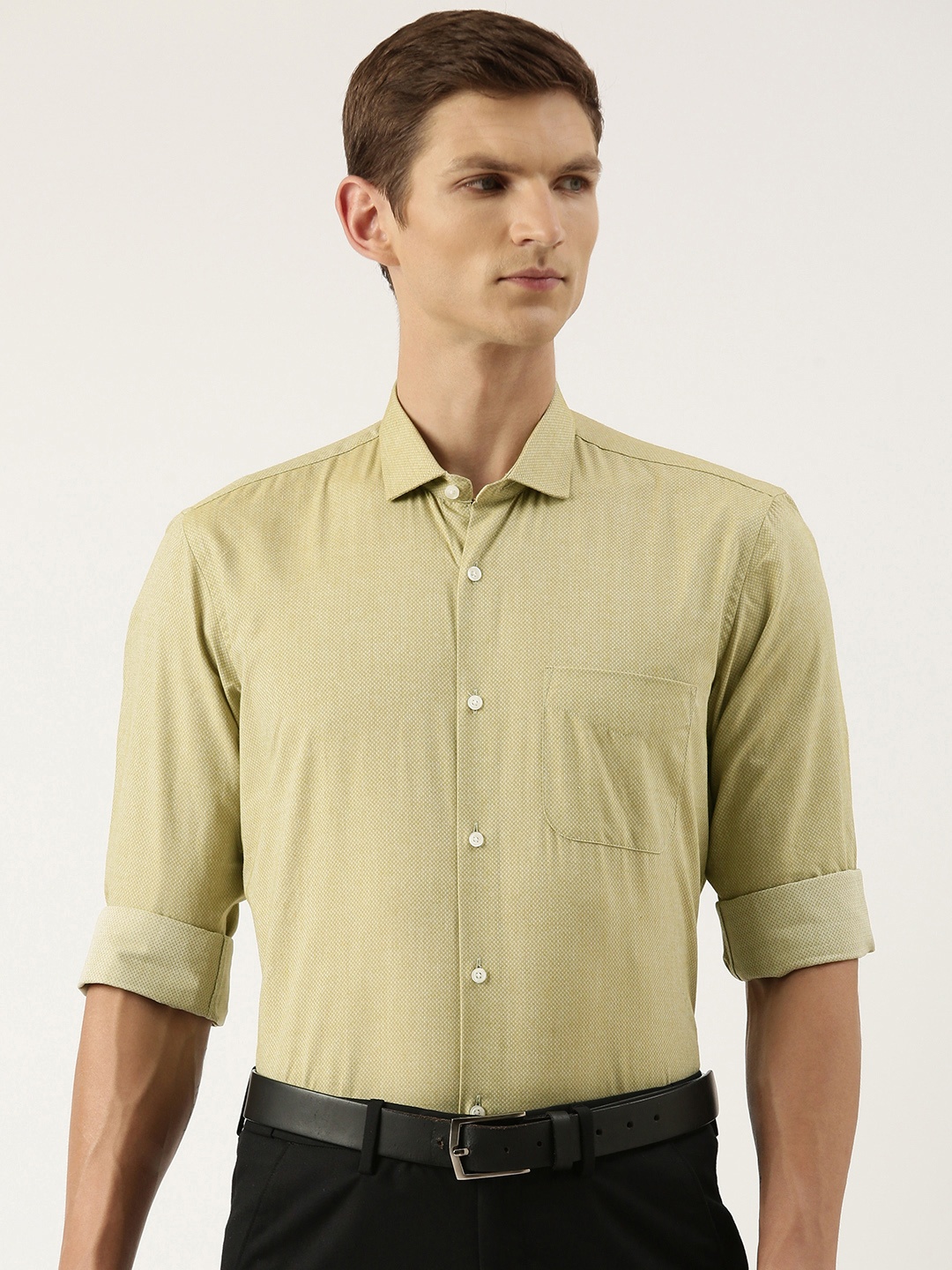 

Peter England Slim Fit Formal Shirt, Olive