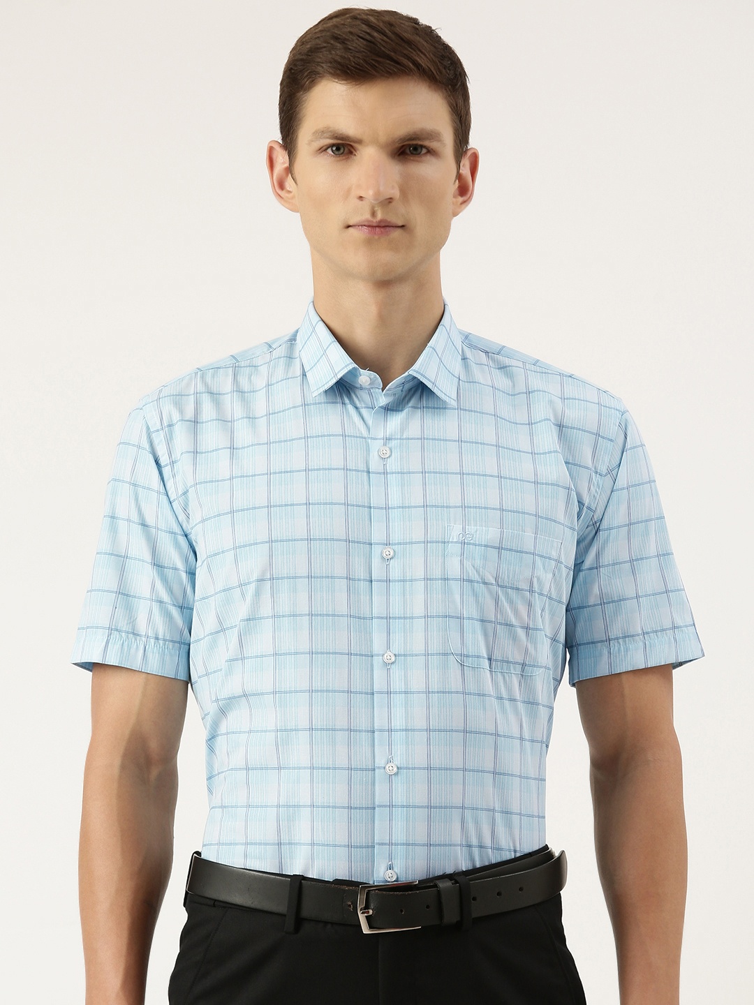 

Peter England Slim Fit Tartan Checked Formal Shirt, Blue