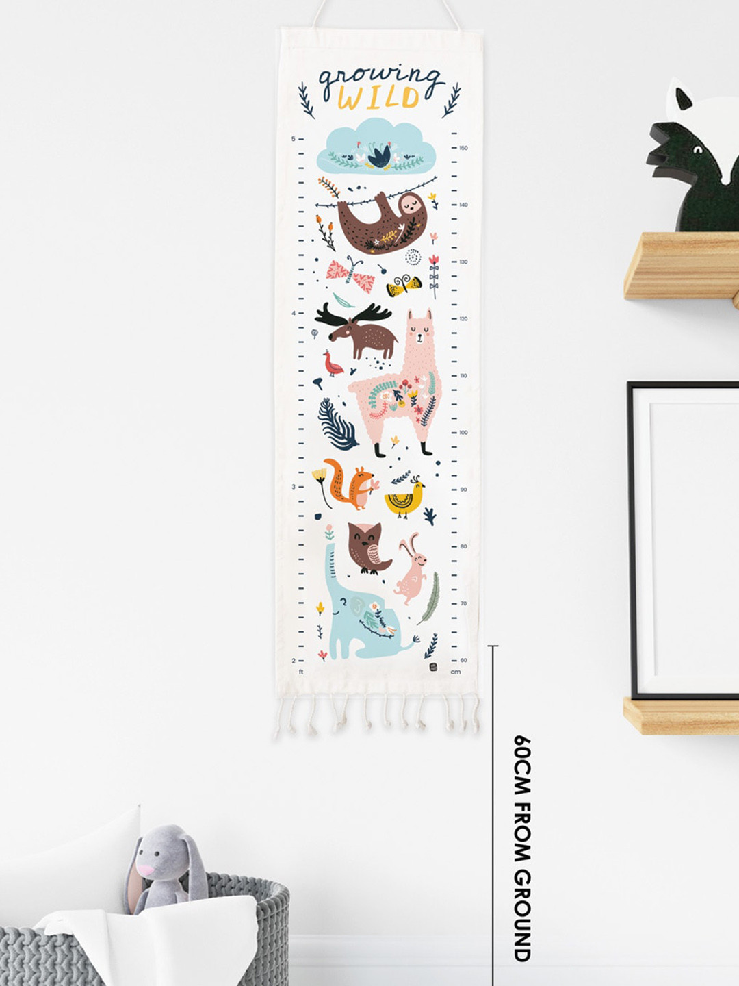 

happywagon Growing Wild Growth Chart Wall Hanging, White
