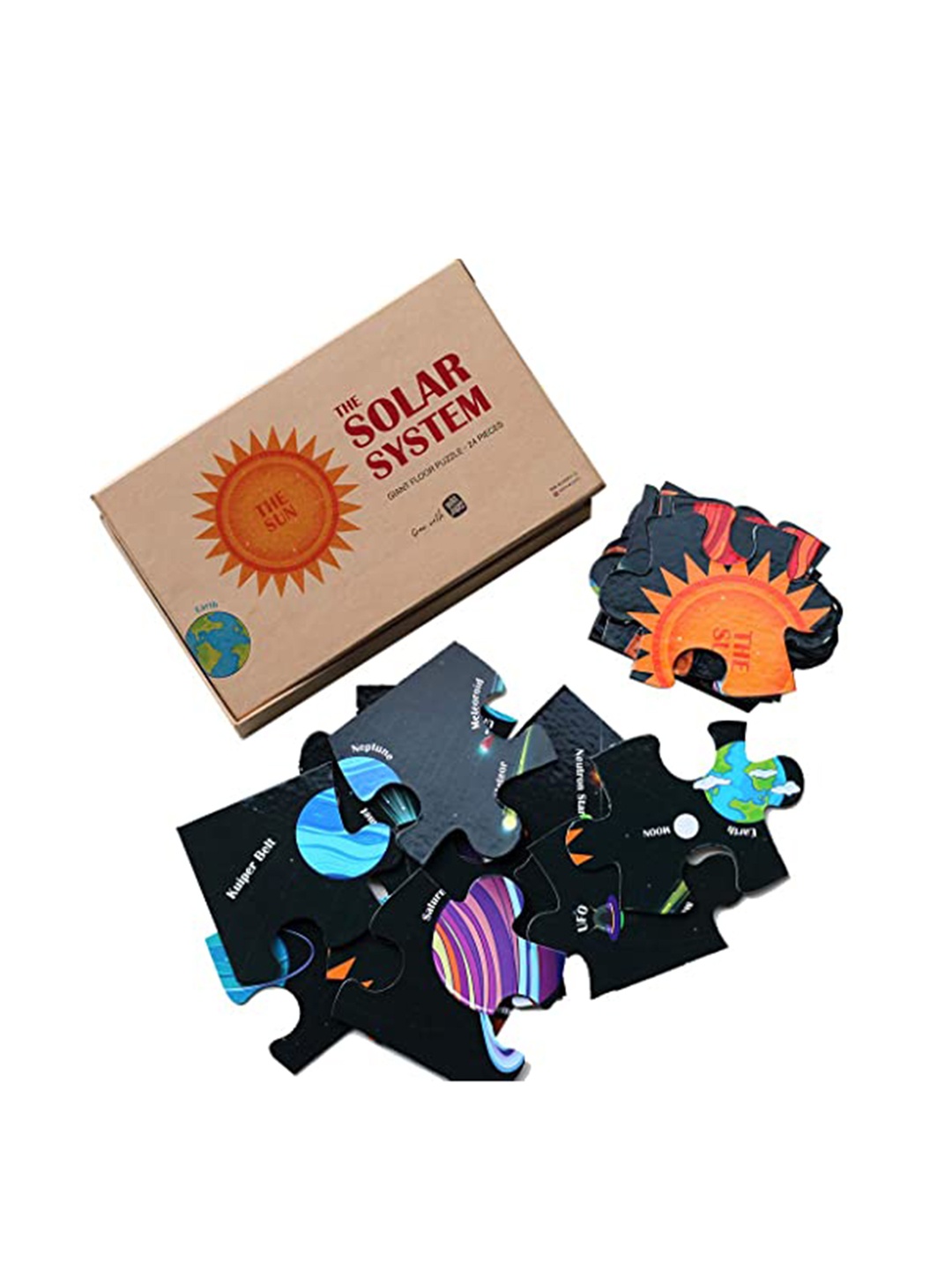 

happywagon 24 Pieces Space Printed Floor Puzzle, Black