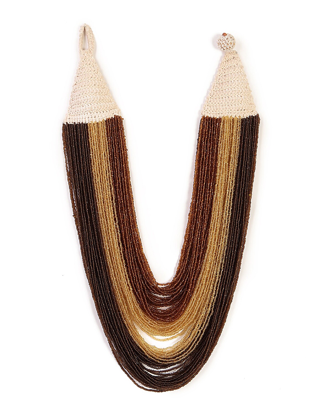 

Bamboo Tree Jewels Black & Brown Tribal Necklace