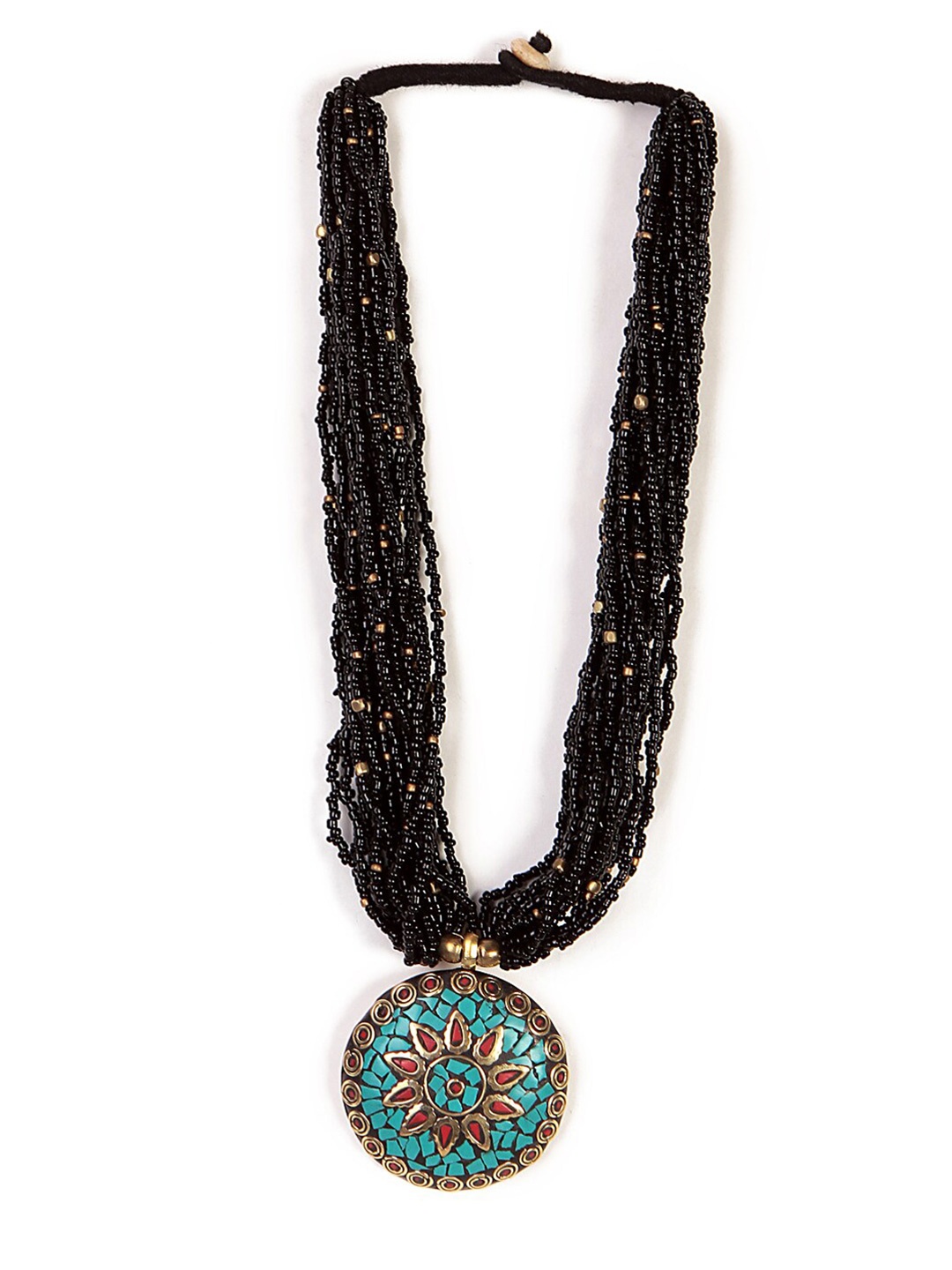 

Bamboo Tree Jewels Black & Gold-Toned Necklace