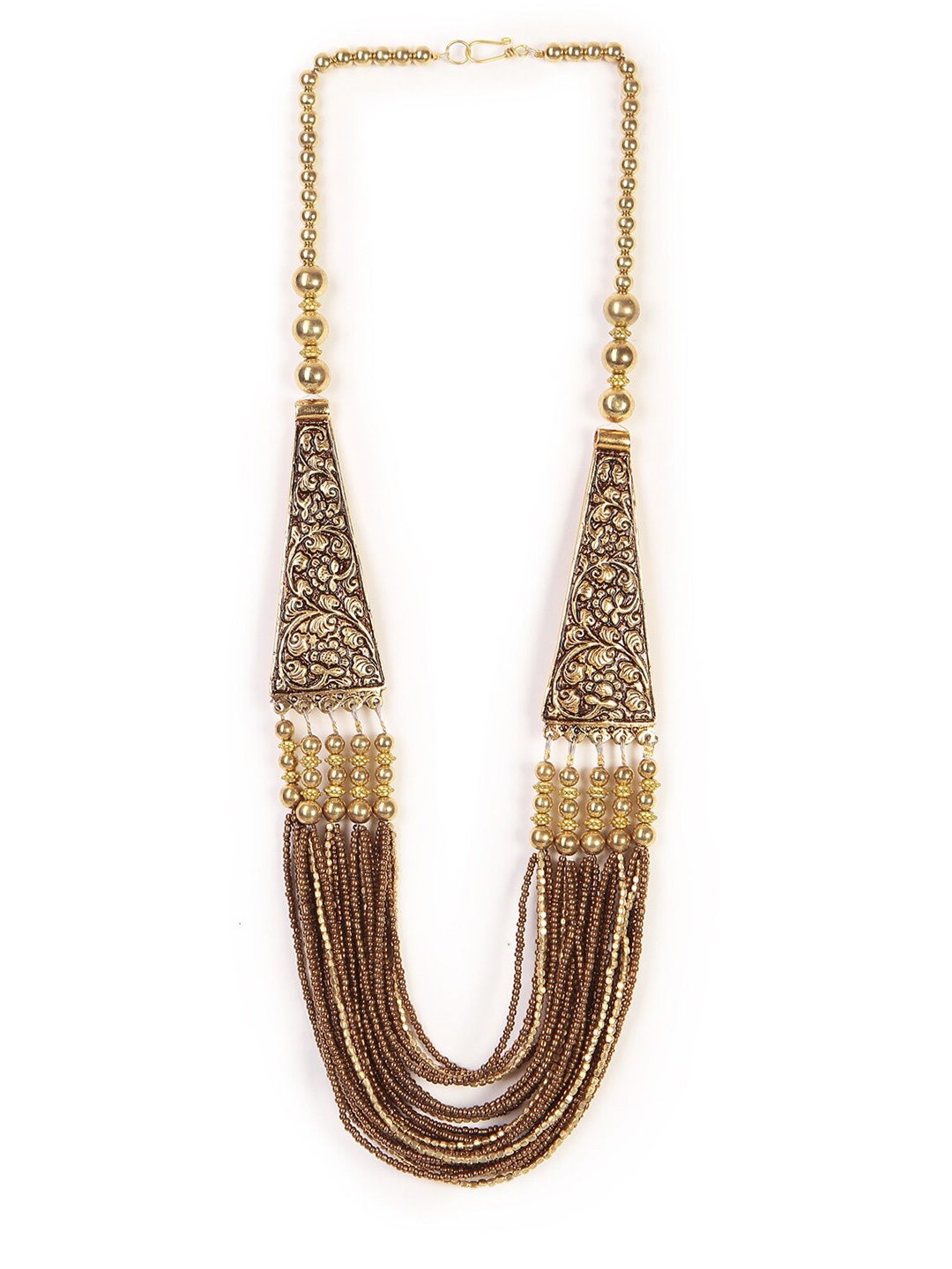 

Bamboo Tree Jewels Gold-Toned Tribal Necklace