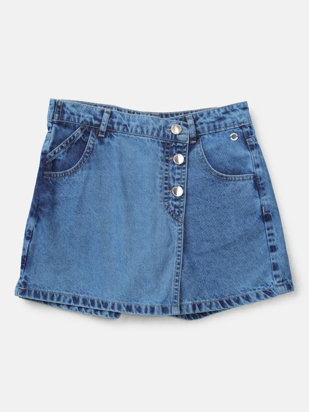 

Gini and Jony Girls A Line Denim Mini Skorts, Blue