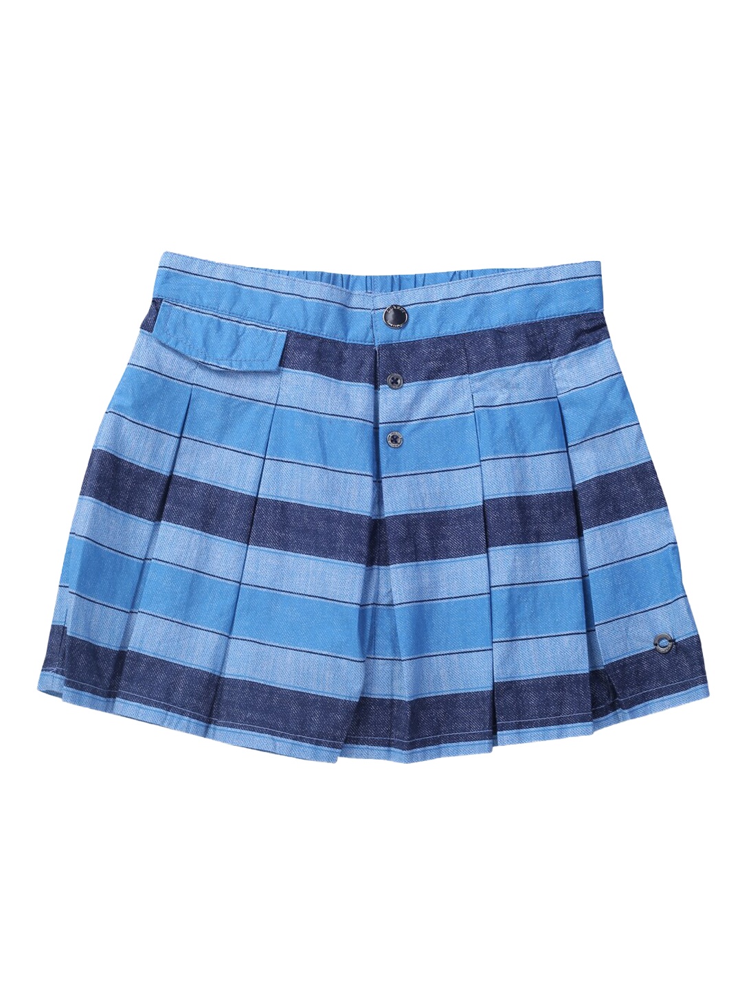 

Gini and Jony Girls Pure Cotton Flared A-Line Mini Skort, Blue