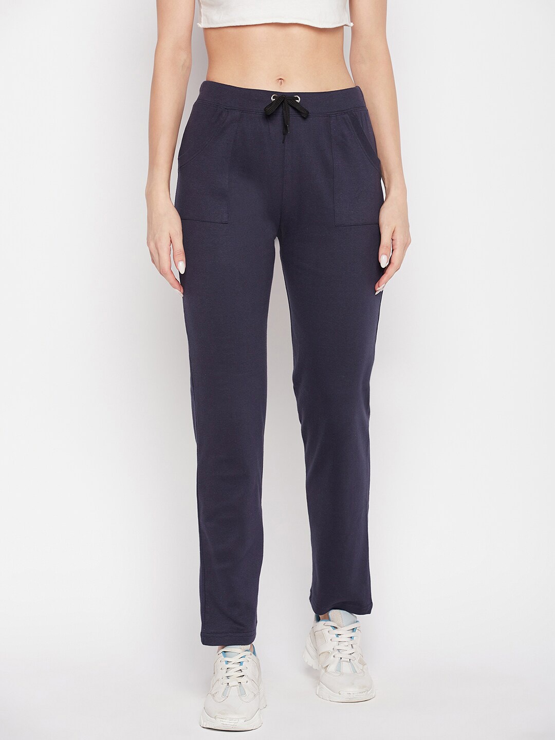 

Clora Creation Cotton Sports Track Pants, Navy blue