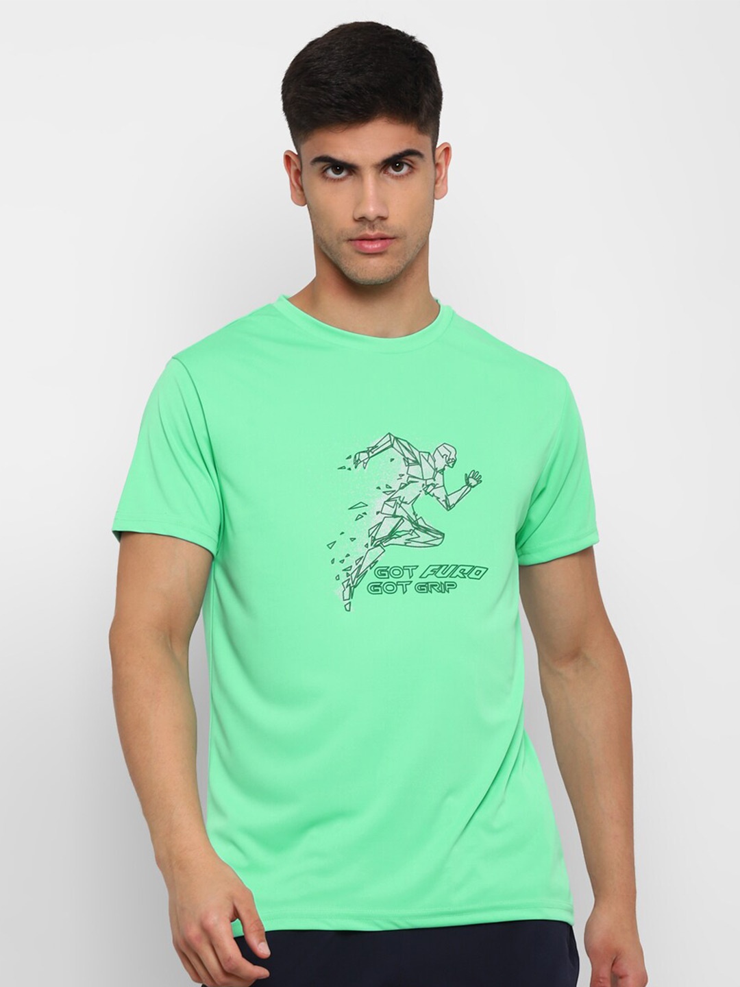 

FURO by Red Chief Typography Printed Sports T-shirt, Green
