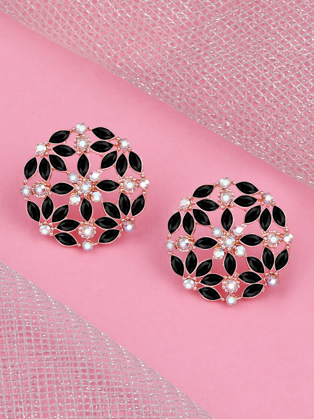 

Silver Shine Contemporary Studs Earrings, Gold