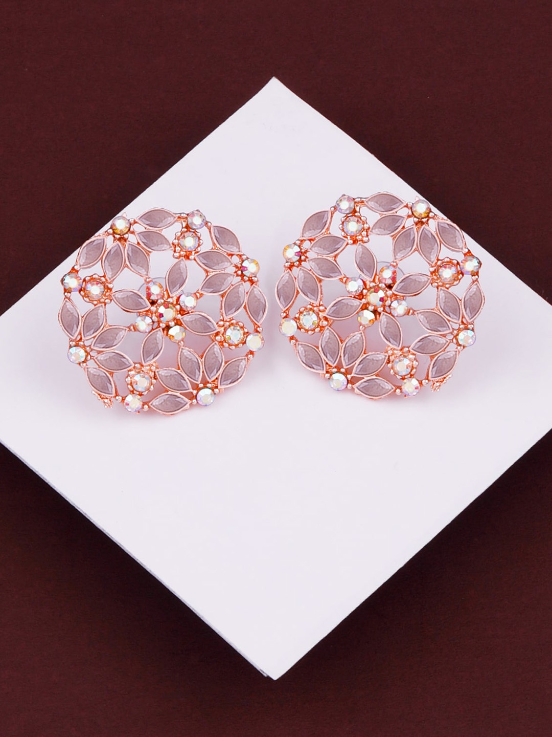 

Silver Shine Gold-Plated Contemporary Studs Earrings