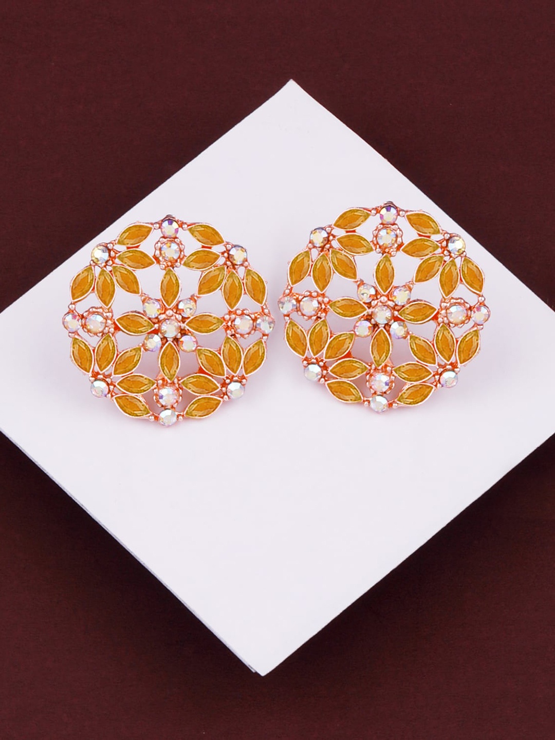 

Silver Shine Gold-Plated Contemporary Studs Earrings