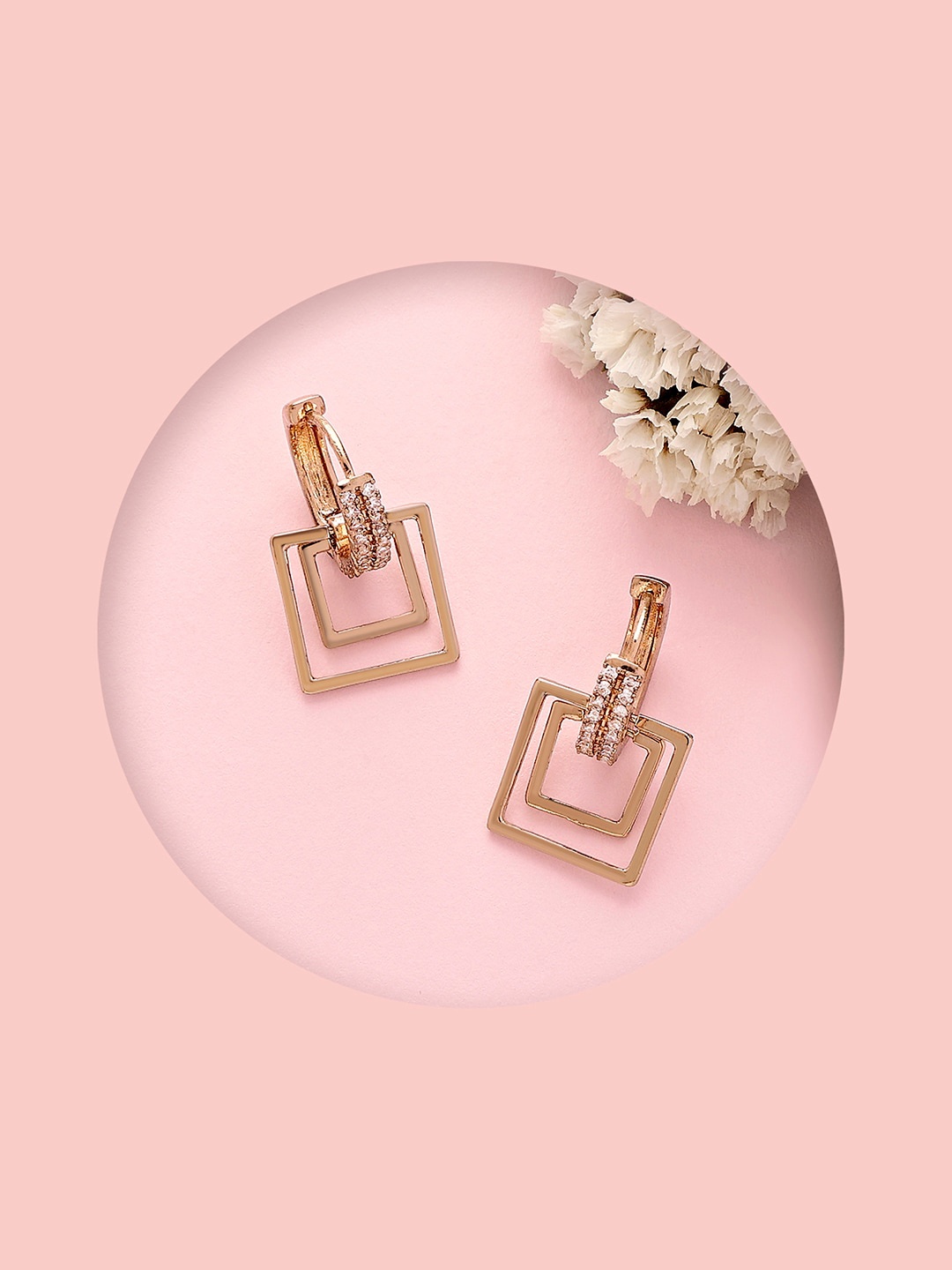 

Lilly & sparkle Gold-Plated Square Hoop Earrings