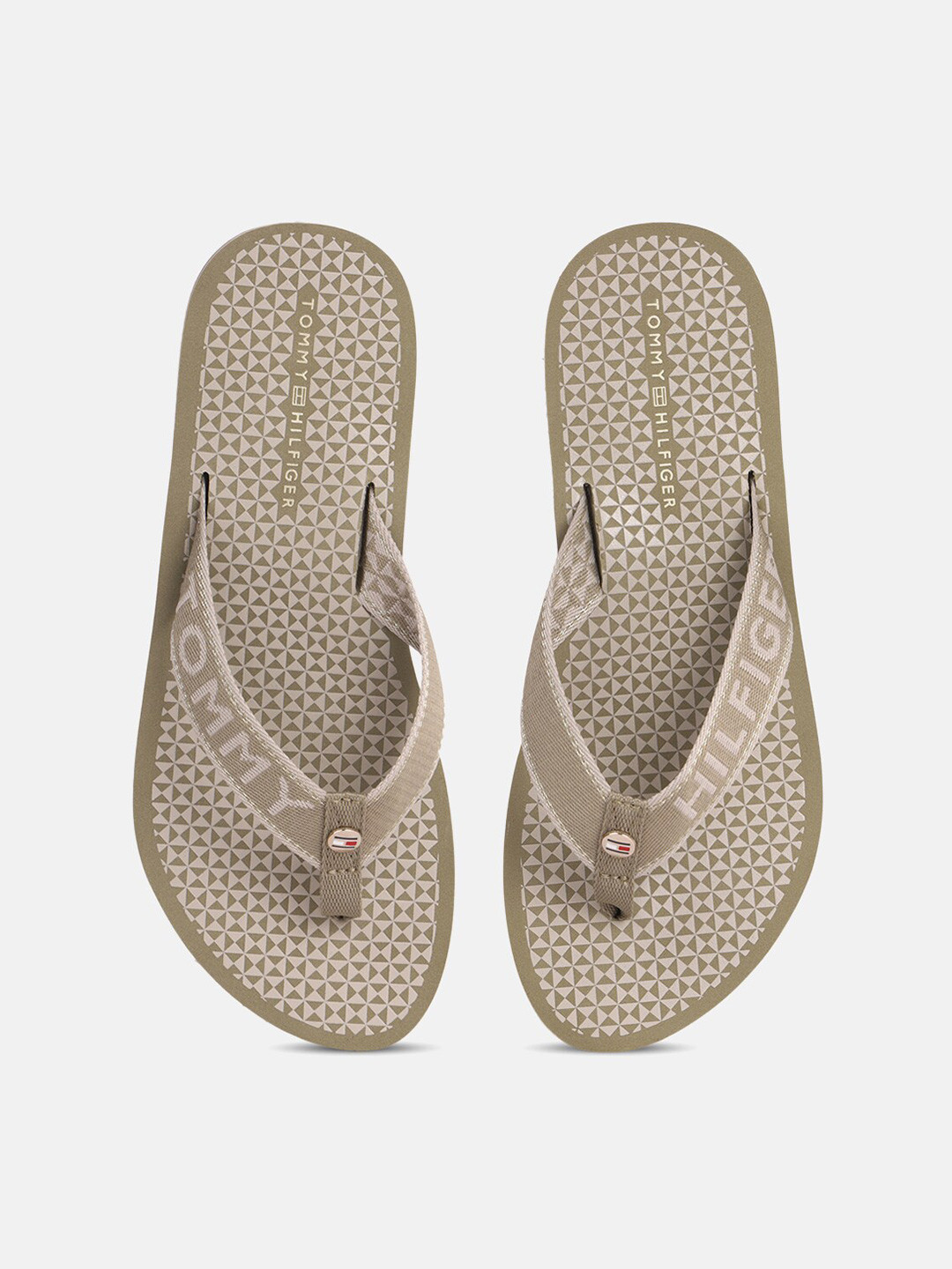 

Tommy Hilfiger Women Printed Fabric Thong Flip-Flops, Khaki