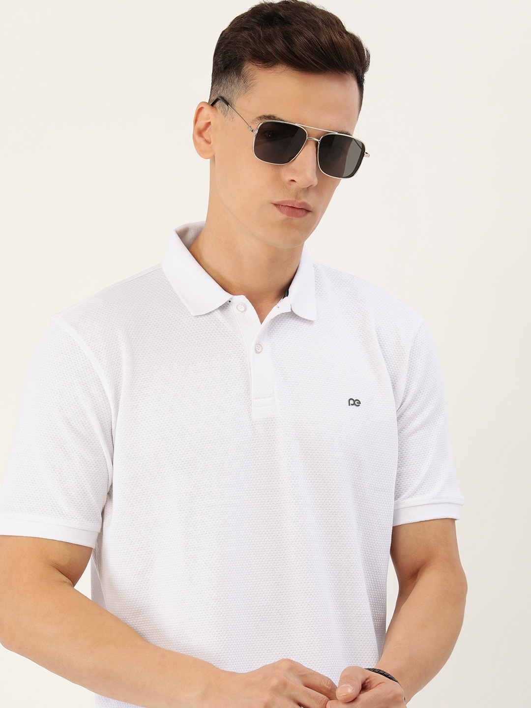 

Peter England Men Polo Collar T-shirt, White