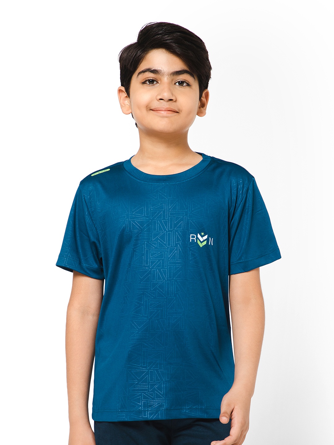 

Bodycare Kids Boys Geometric Printed Casual T-Shirt, Teal