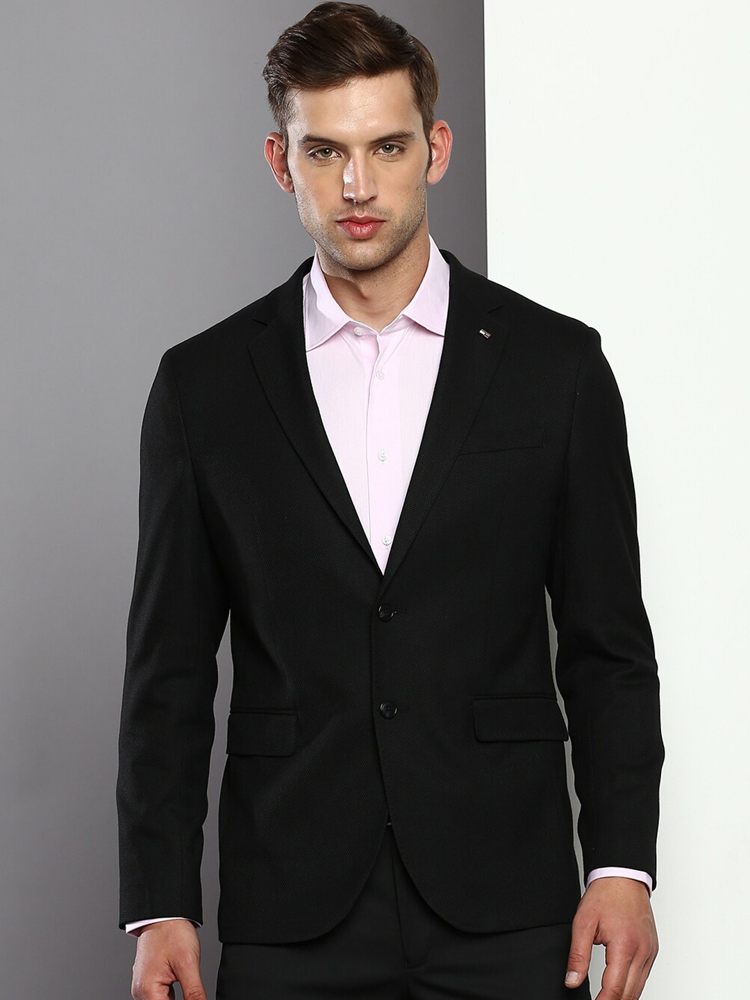 

Tommy Hilfiger Single-Breasted Formal Blazer, Black