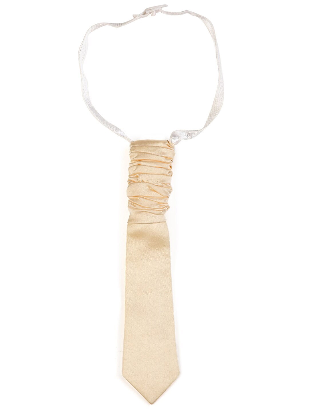 

KID1 Boys Satin Skinny Tie, Off white