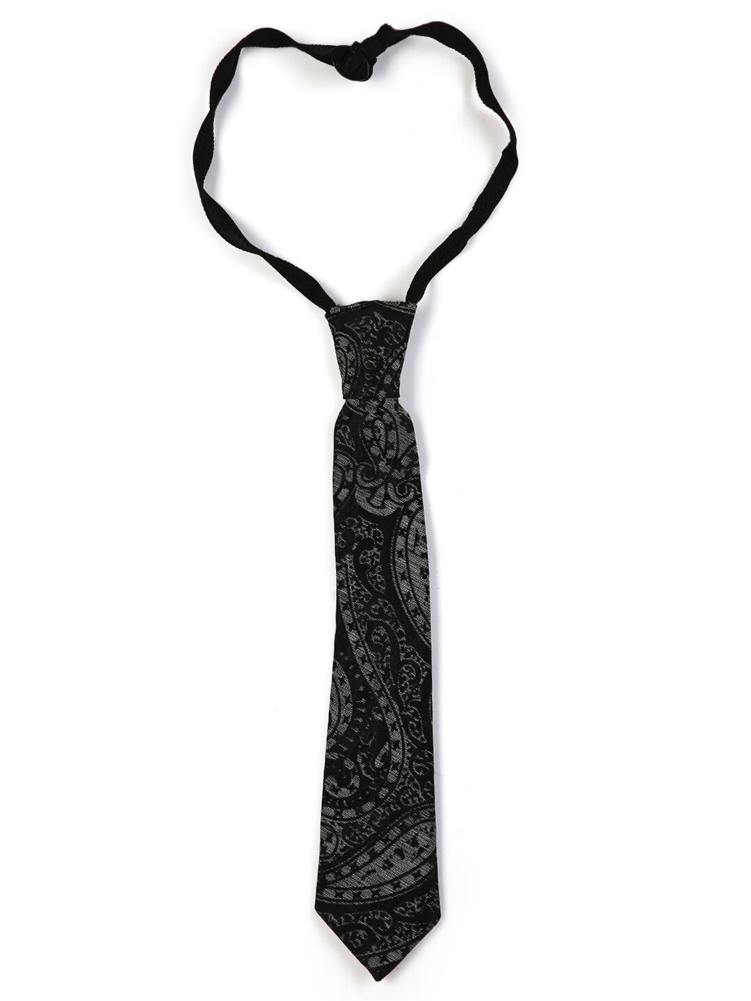 

KID1 Boys Printed Skinny Tie, Black