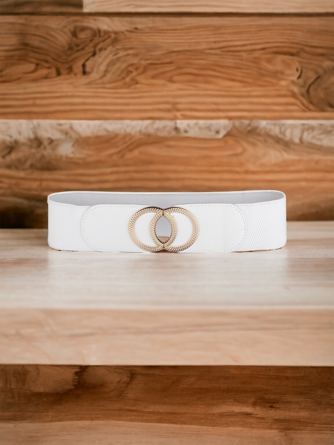 

ZORO Women Woven Design Stretchable Interlock Belt, White