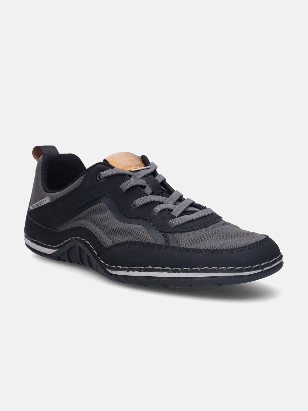 

Bugatti Men Blast Woven Design Comfort Insole Basics Sneakers, Black