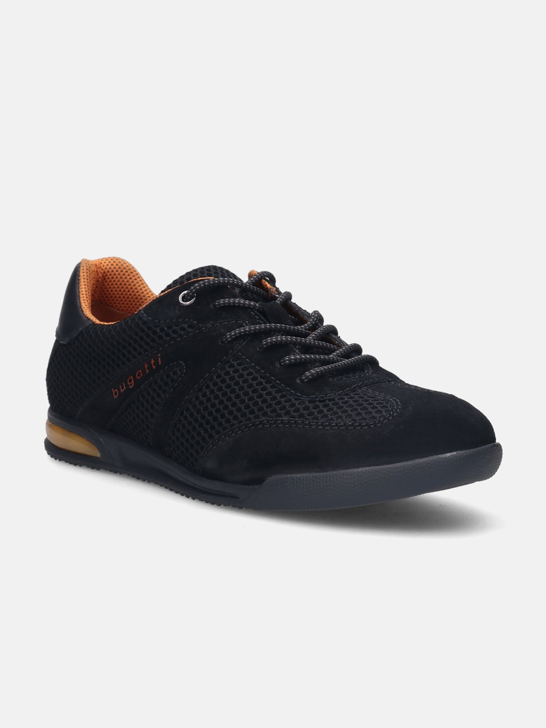 

Bugatti Men Trevor Woven Design Comfort Insole Leather Basics Sneakers, Black
