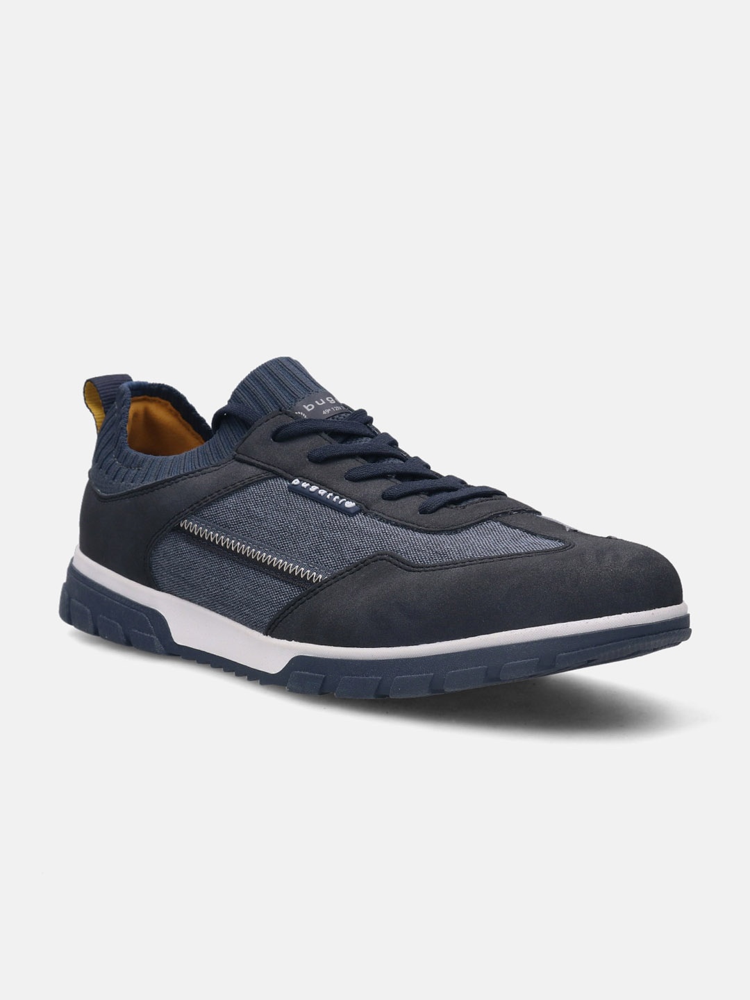 

Bugatti Men Sonar Exko Textured Memory Foam Insole Basics Sneakers, Navy blue