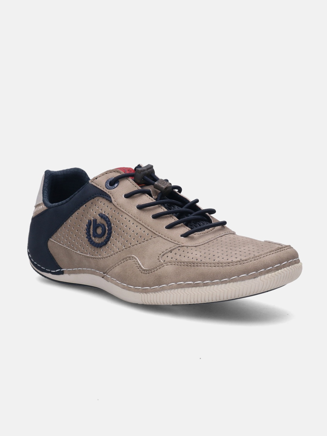 

Bugatti Men Canario Perforations Comfort Insole Contrast Sole Sneakers, Taupe