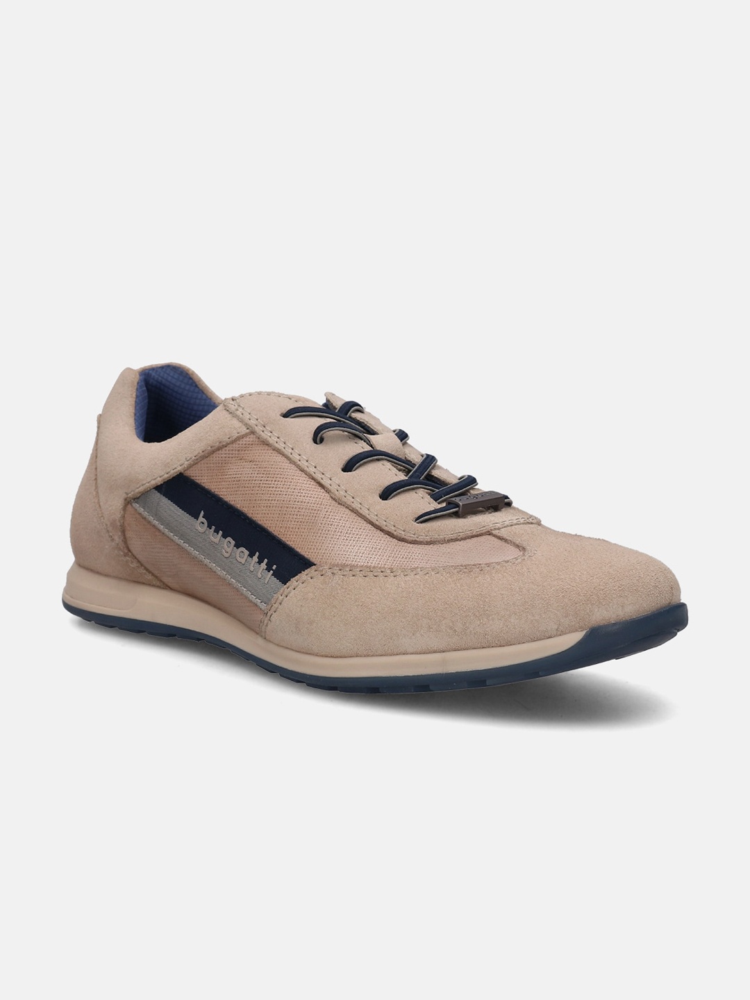 

Bugatti Men Thorello Woven Design Comfort Insole Leather Basics Sneakers, Camel brown