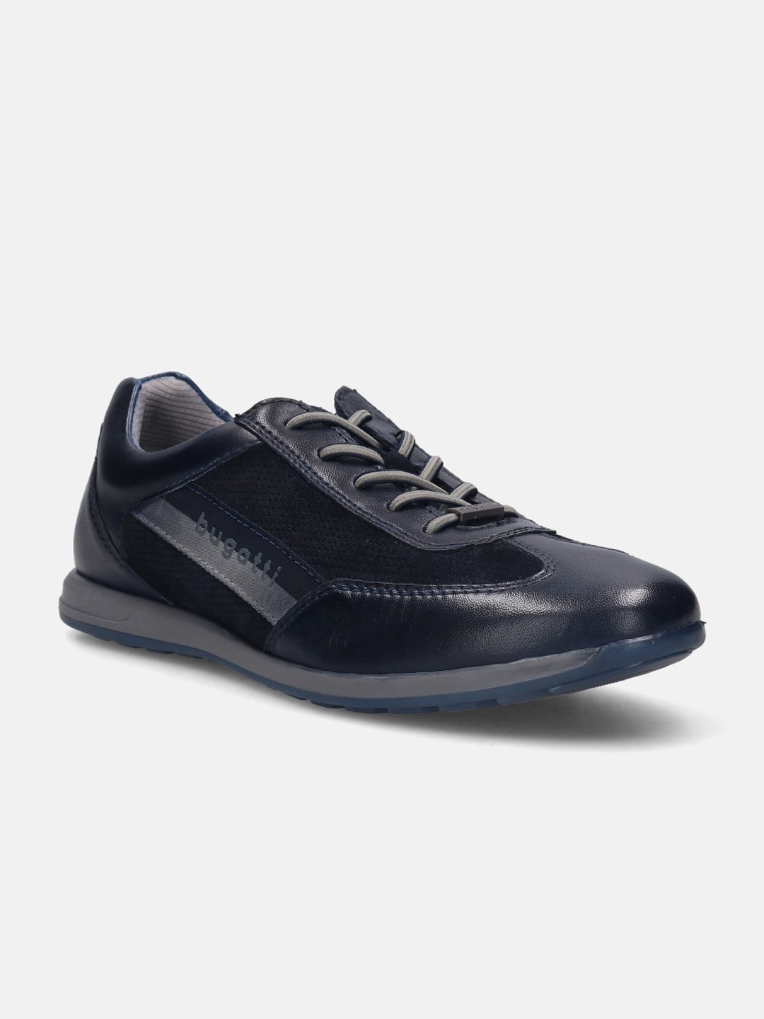 

Bugatti Men Thorello Woven Design Comfort Insole Leather Basics Sneakers, Blue