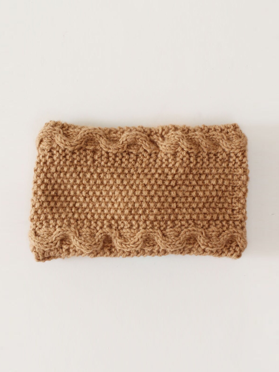 

Velvery Cable Knit Woollen Headband, Beige