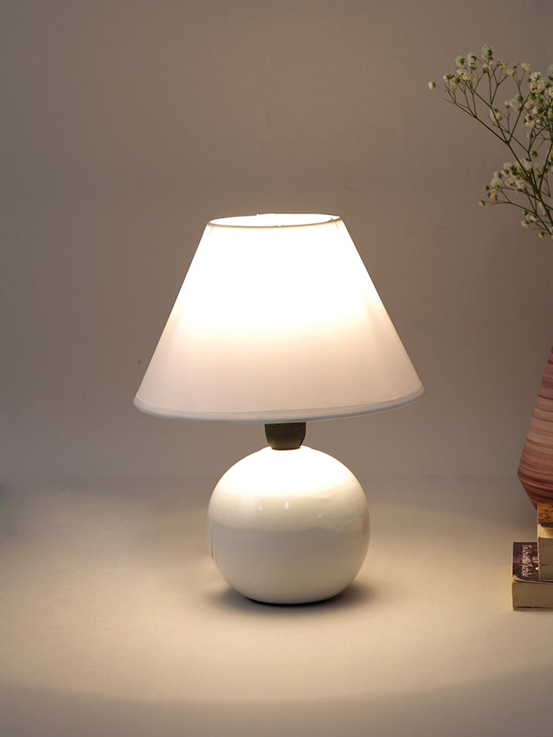 

TAYHAA White Ceramic Table Lamp