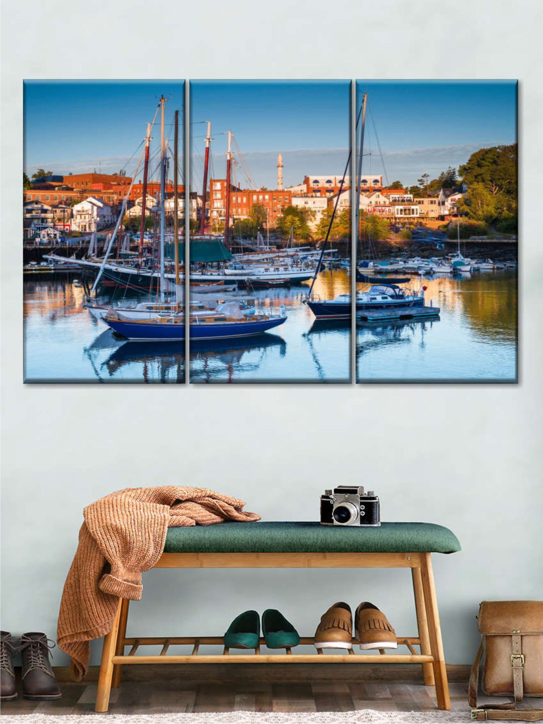 

POSTERS AND TRUSS Blue 3 Pieces Painting Wall Art