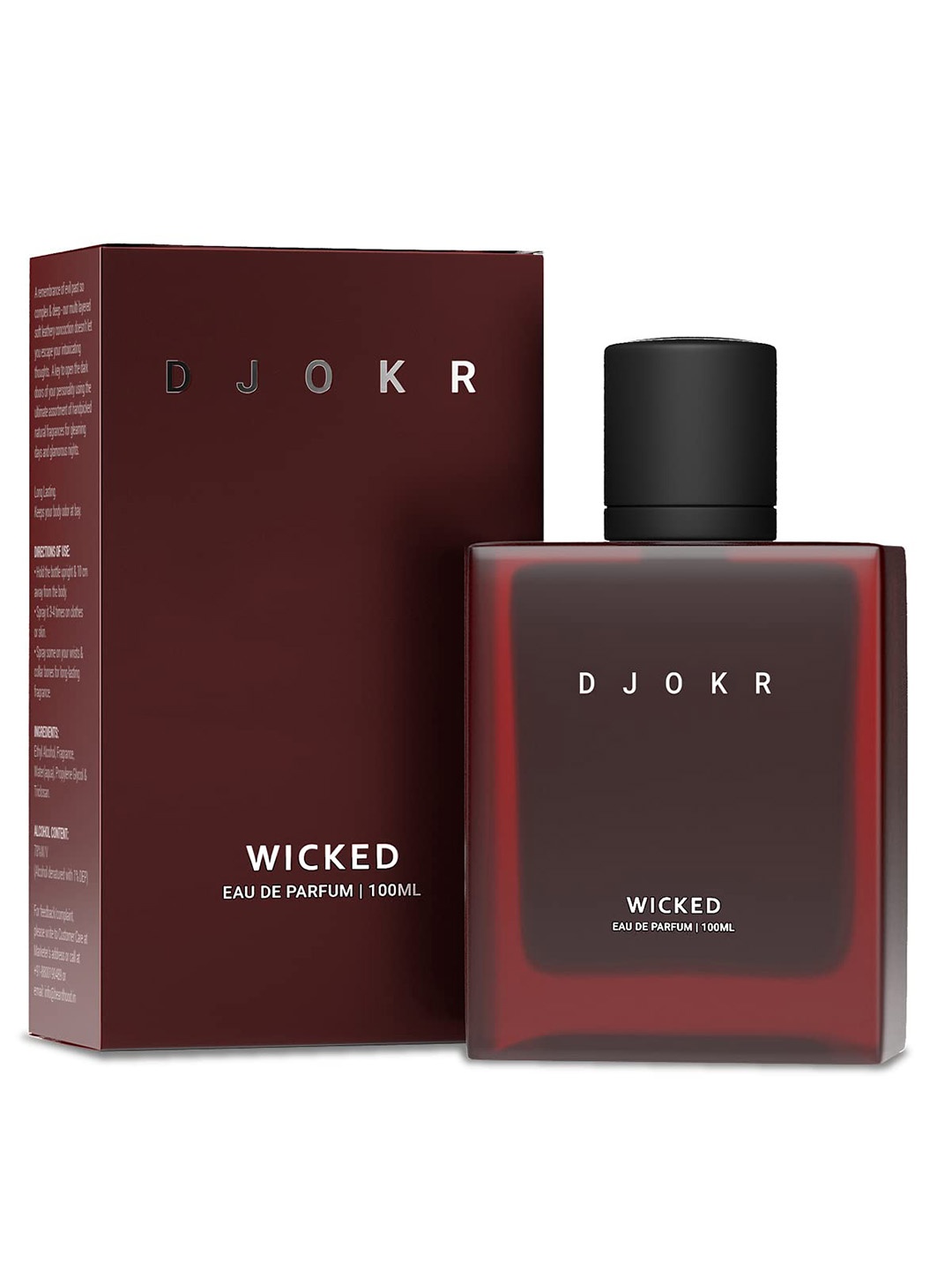 

DJOKR Men Perfume Long Lasting Wicked Eau de Perfume -100ml, Red