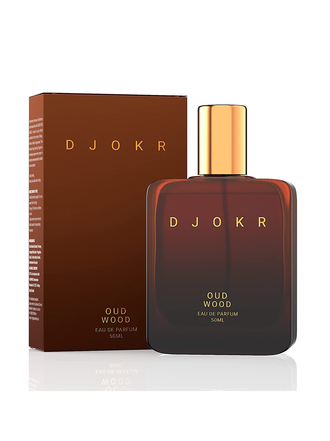 

DJOKR Men Perfume Long Lasting Oud Wood Eau de Perfume - 50ml, Brown