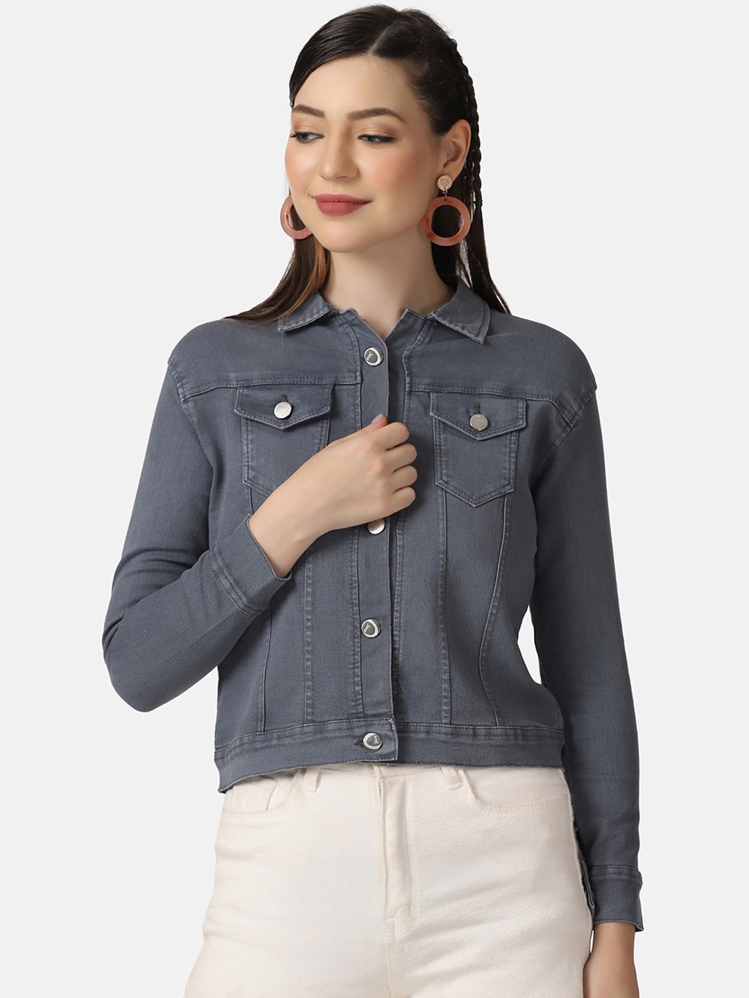 

BUY NEW TREND Regular Denim Jacket, Grey