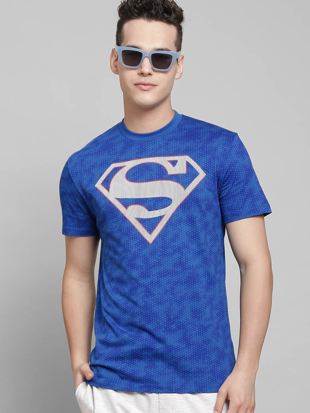 

Free Authority Superman Printed Pure Cotton T-Shirt, Blue