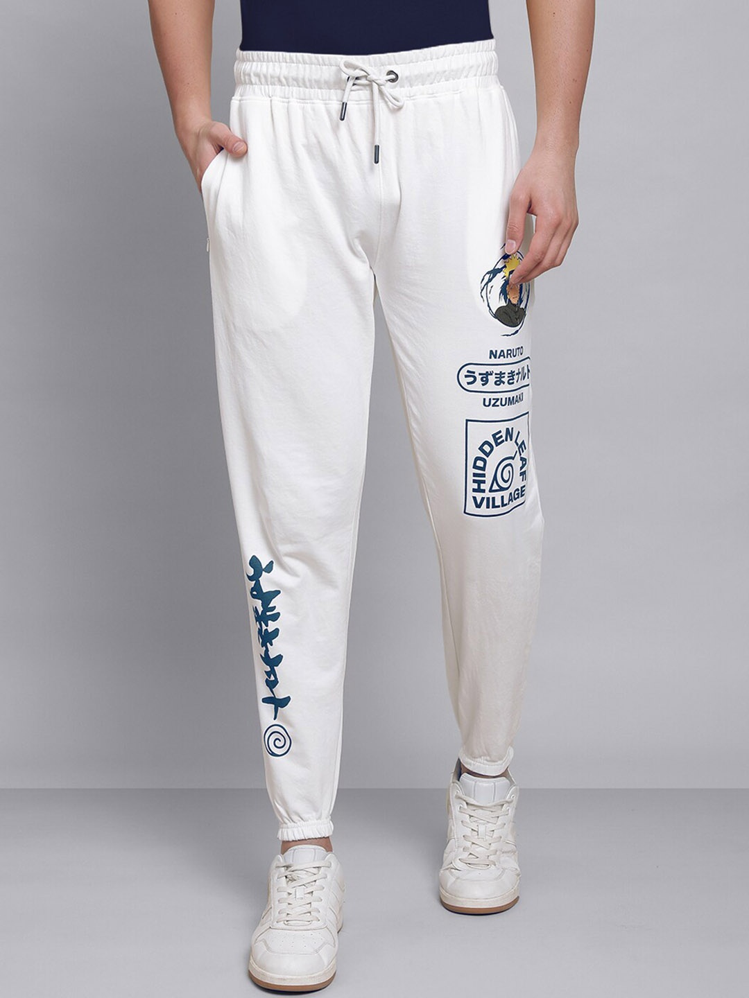 

Free Authority Naruto Printed Joggers, Off white