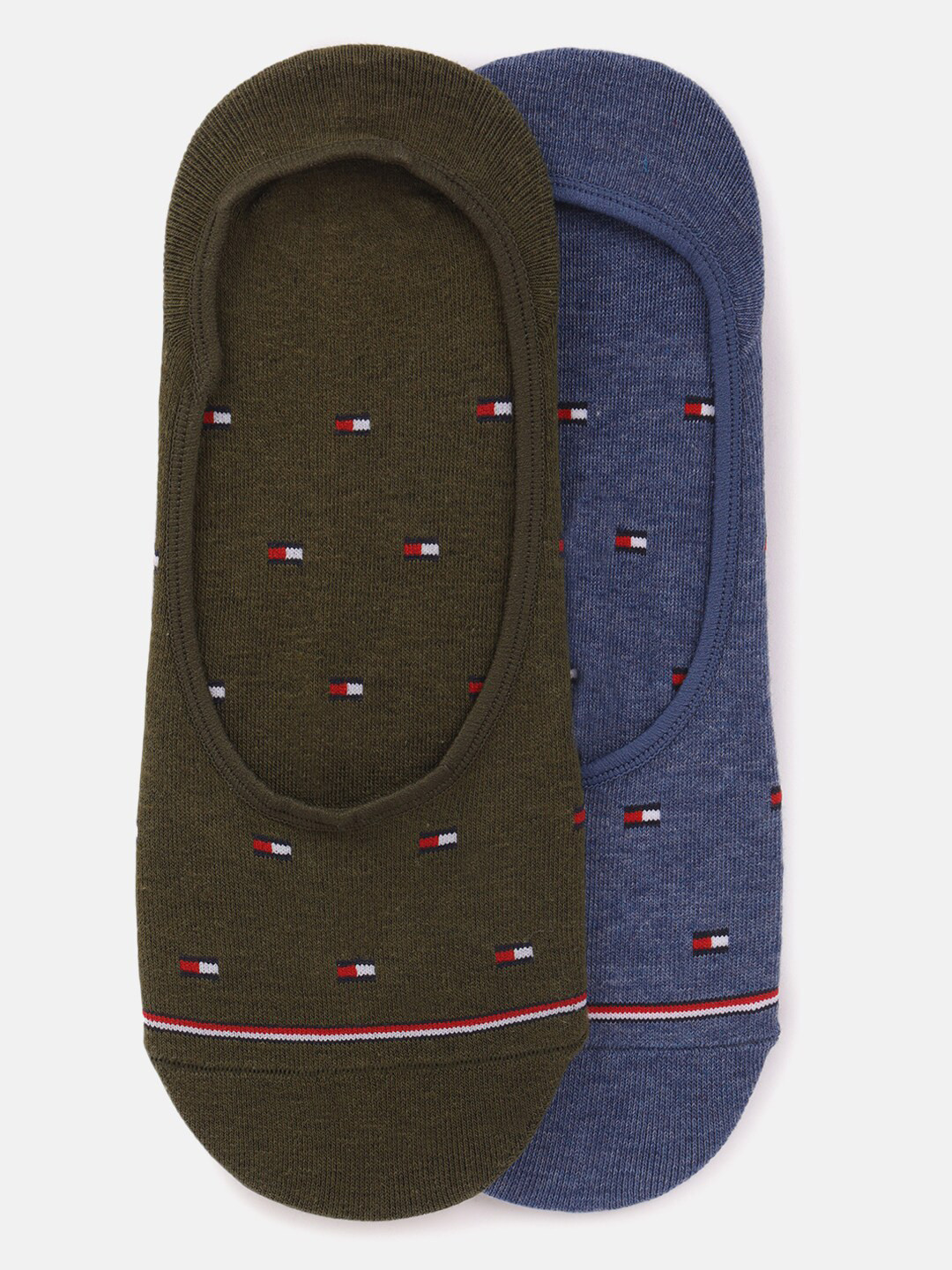 

Tommy Hilfiger Men Pack Of 2 Patterned Shoe Liner Socks, Black