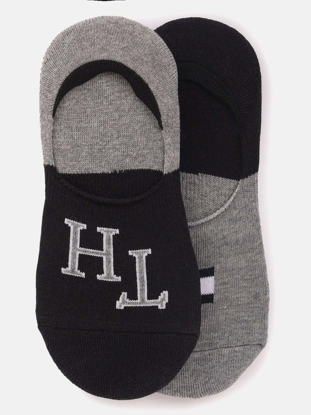 

Tommy Hilfiger Men Pack Of 2 Patterned Shoe Liner Socks, Black