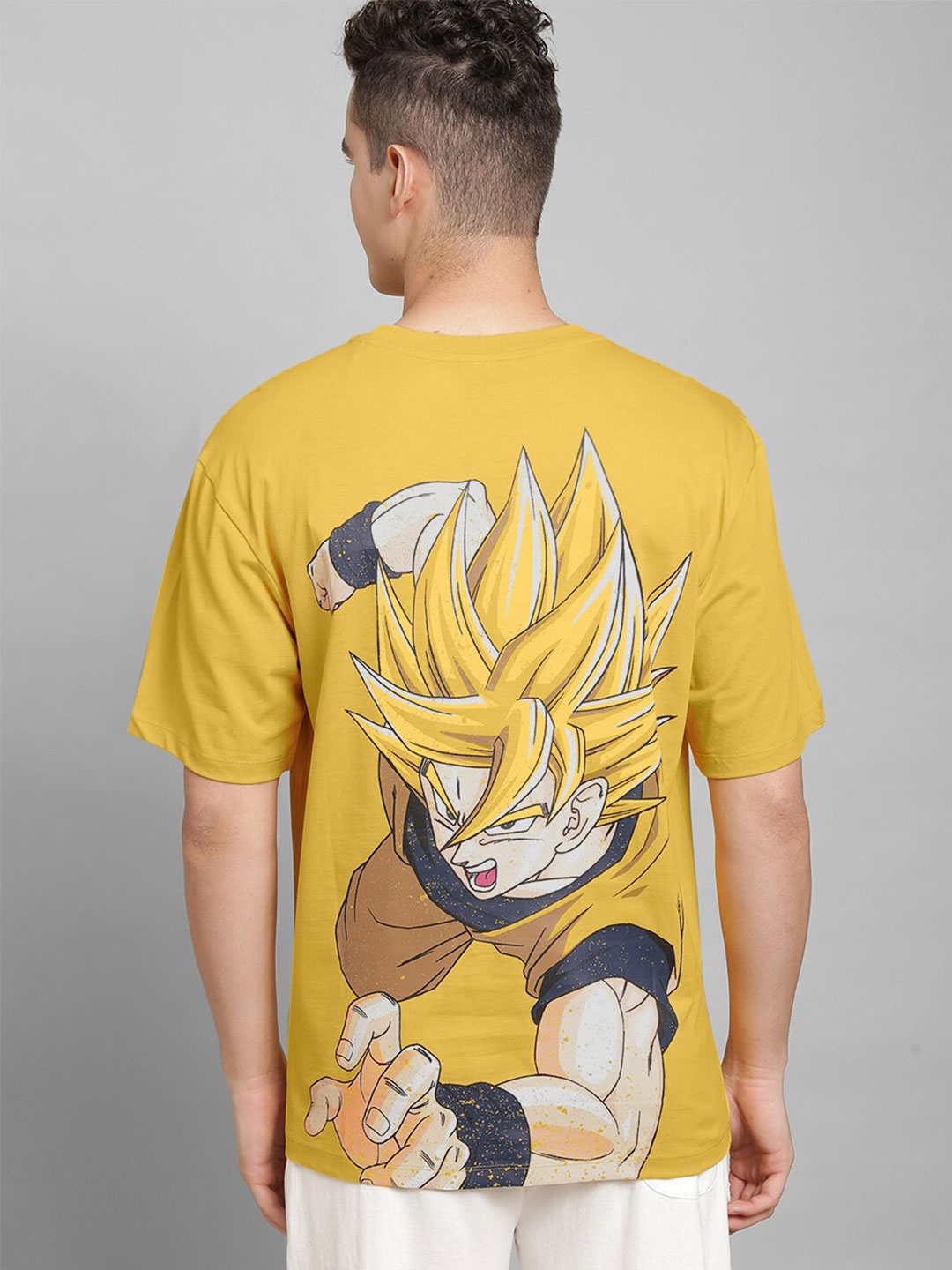 

Free Authority Dragon Ball Z Printed Pure Cotton Loose Fit T-shirt, Yellow