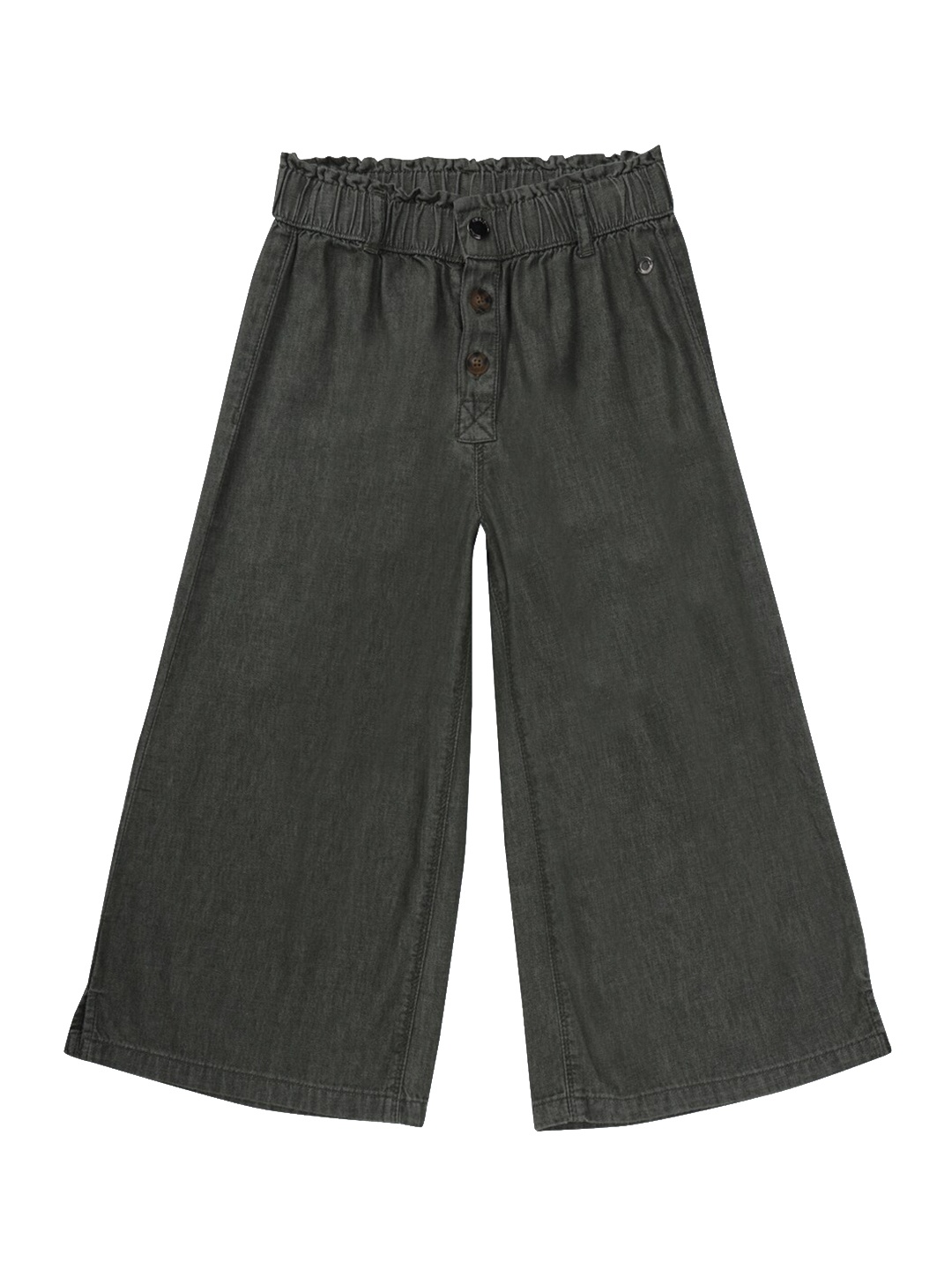 

Gini and Jony Infant Mid Rise Plain Oversized Denim Culottes, Olive
