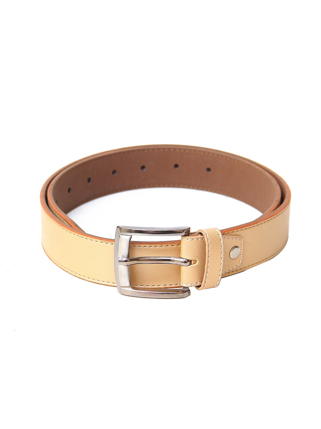 

Calvadoss Men Textured Casual Belt, Peach