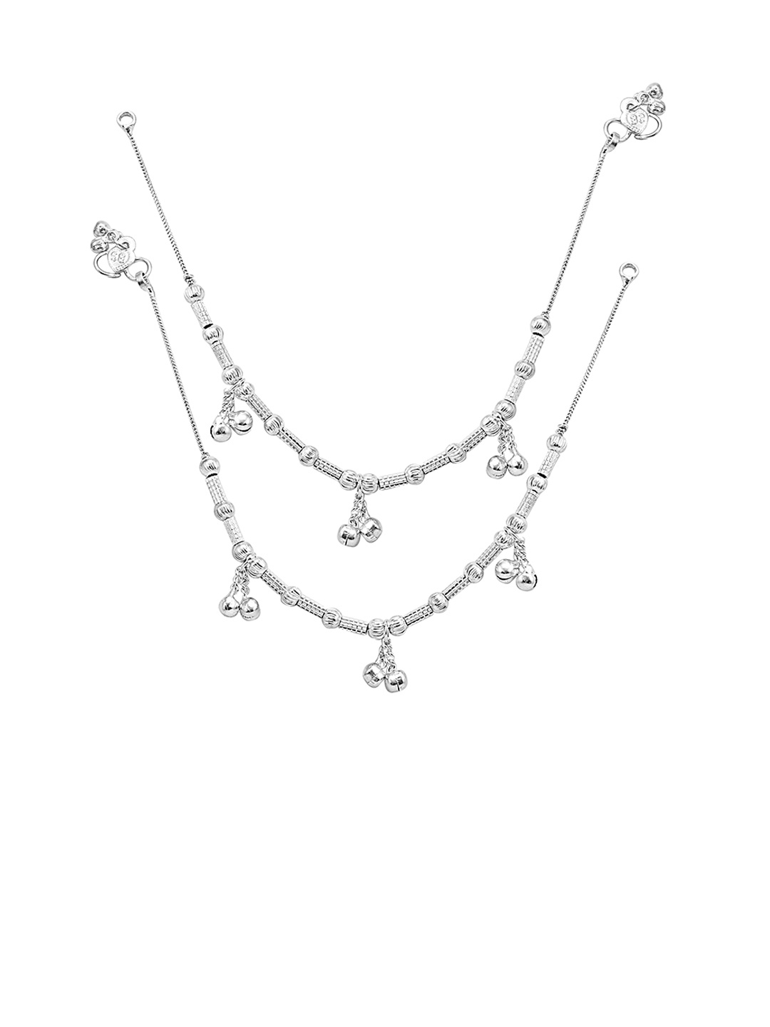 

RUHI COLLECTION Set Of 4 Silver-Plated Beaded Anklets