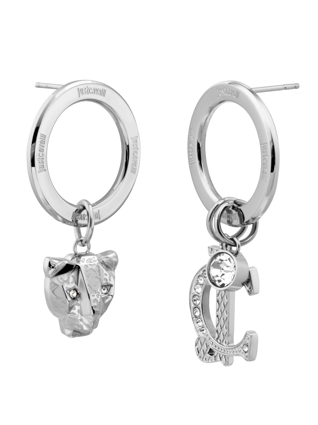 

Just Cavalli Silver-Plated Contemporary Drop Earrings