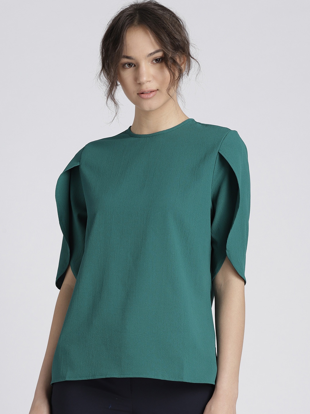

Chemistry Women Green Solid Top