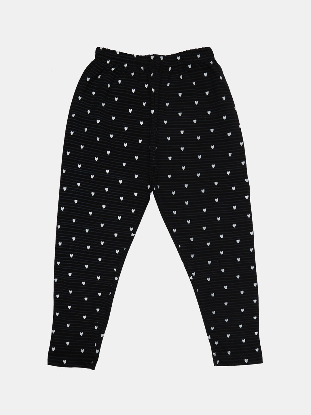 

V-Mart Girls Conversational Printed Ankle-Length Cotton Lycra Leggings, Black