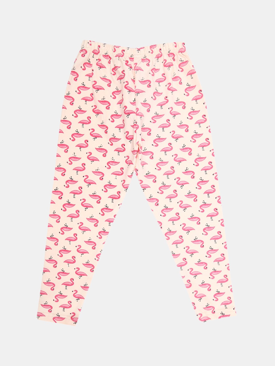 

V-Mart Girls Conversational Printed Ankle-Length Cotton Lycra Leggings, Pink
