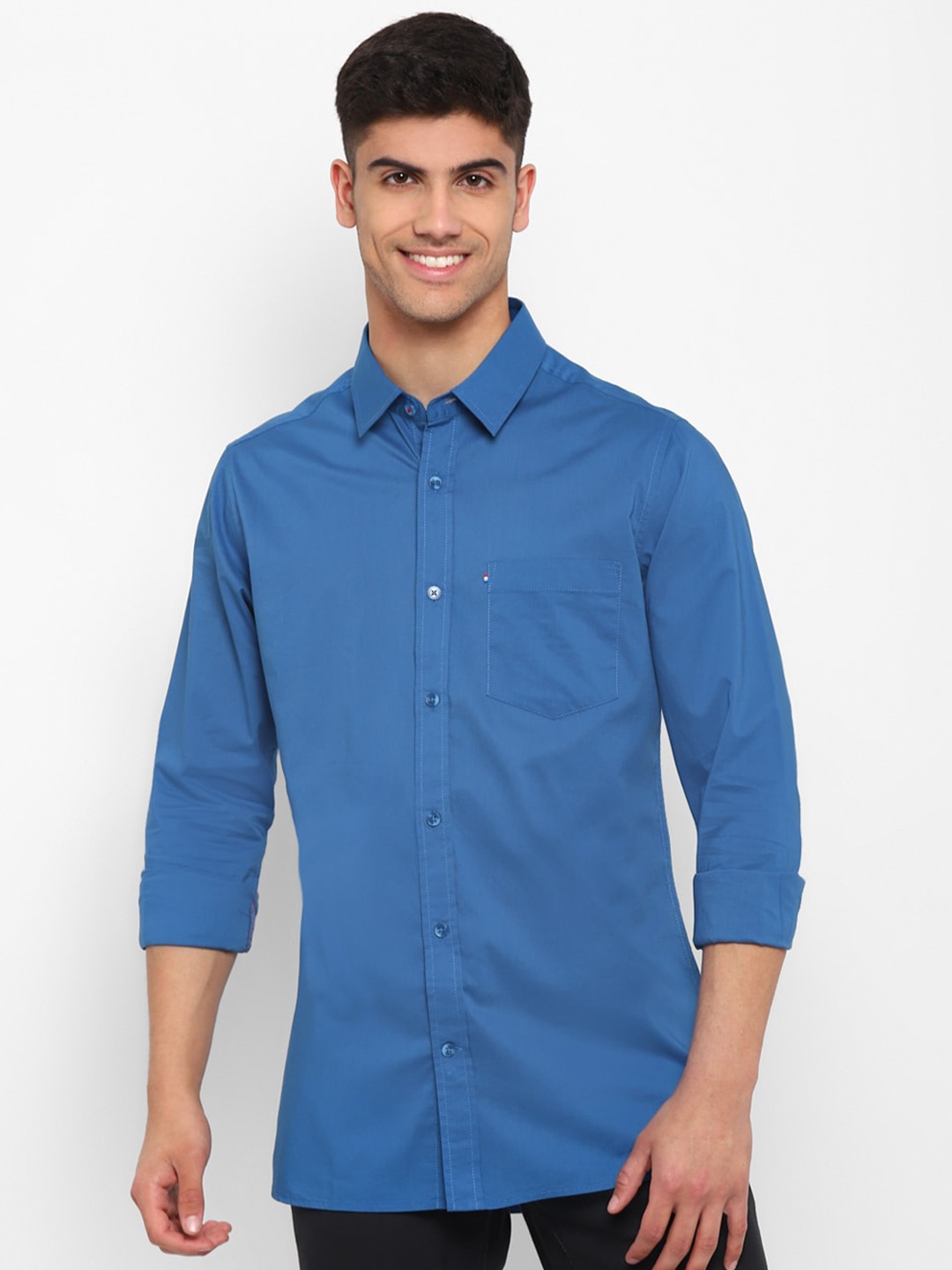 

Red Chief Slim Fit Cotton Casual Shirt, Blue