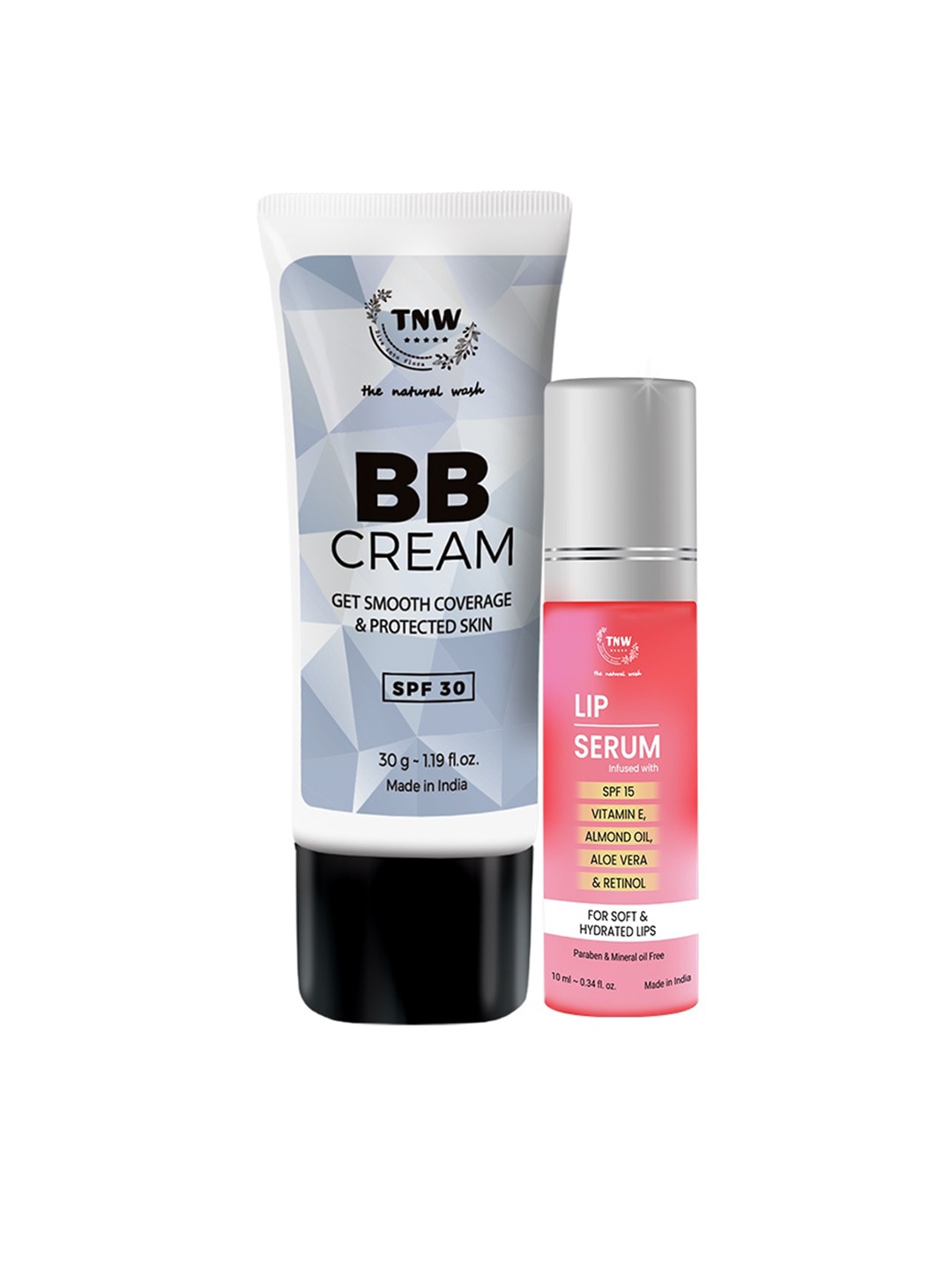 

TNW the natural wash BB Cream - Medium Shade with Lip Serum, Beige