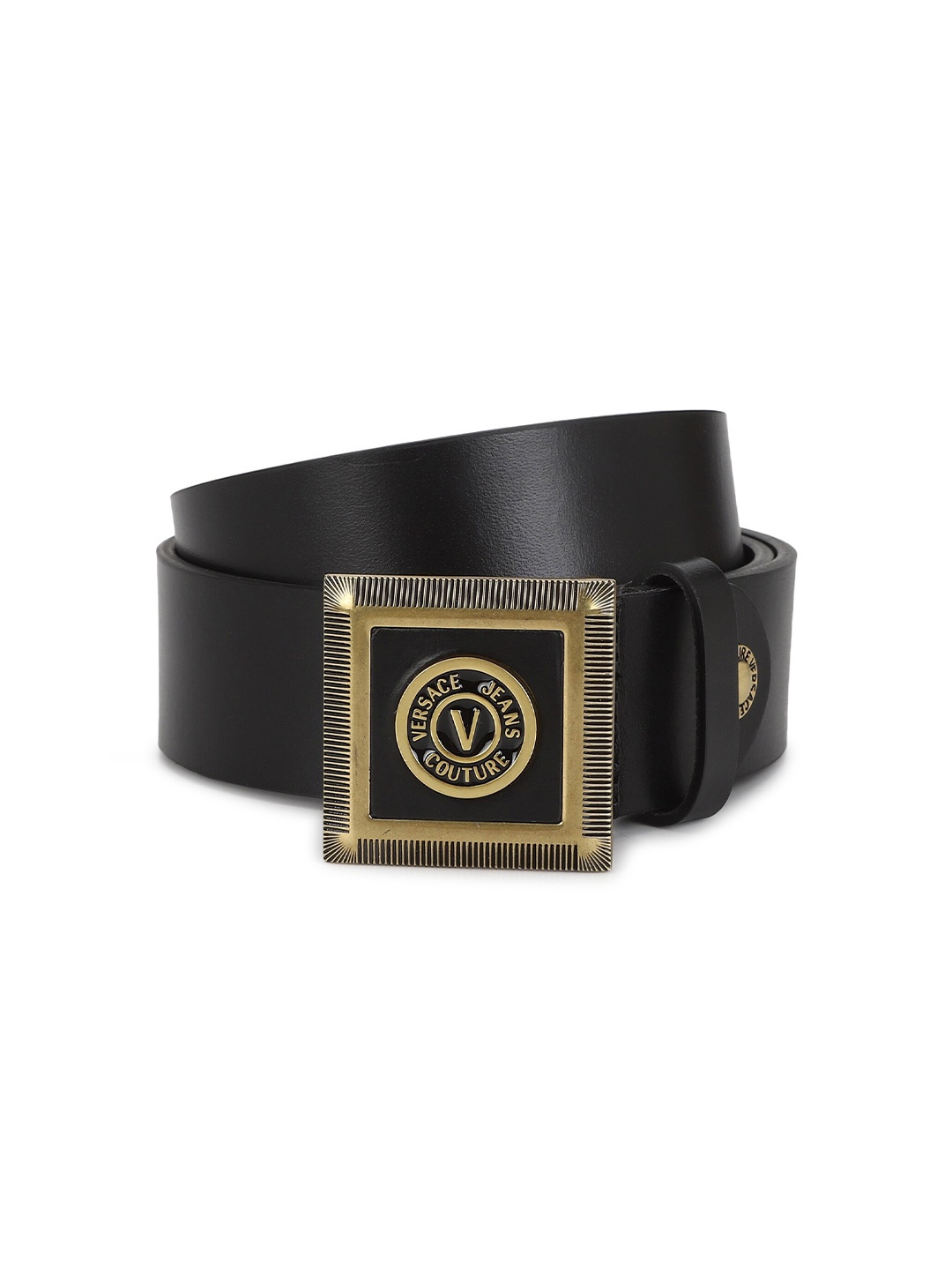 

Versace Jeans Couture Men Leather Belt, Black